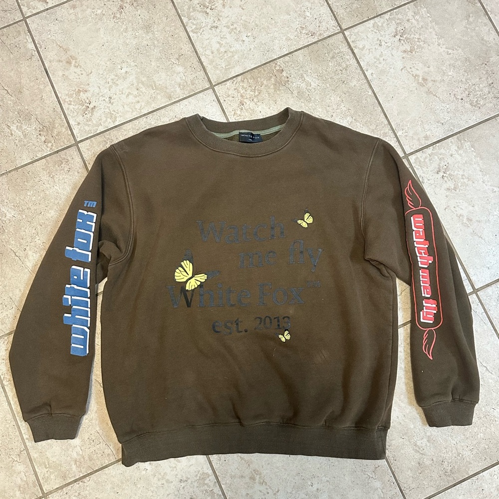 White Fox Boutique Brown Graphic Sweater